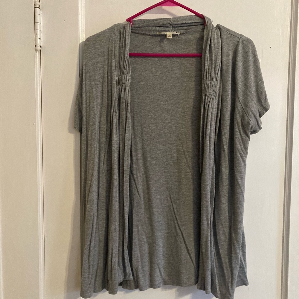 Gray Agenda Short Sleeved Cardigan